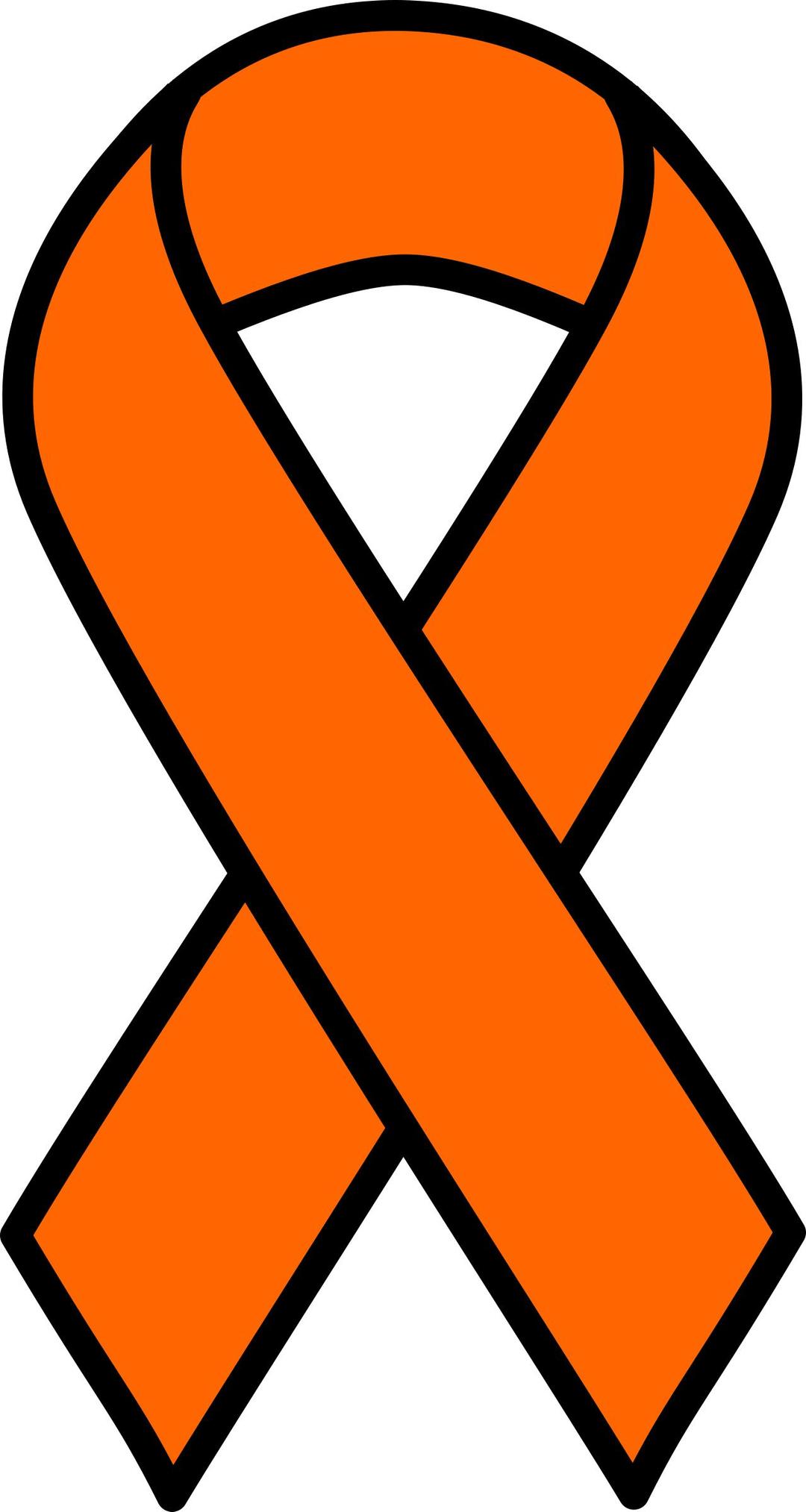 Orange Kidney Cancer and Leukemia Ribbon png transparent