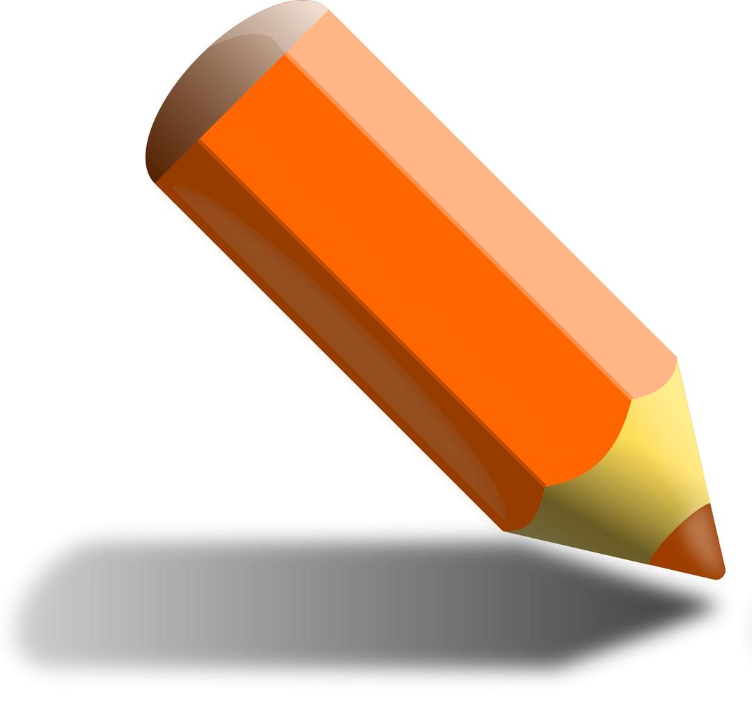 Orange pencil png transparent
