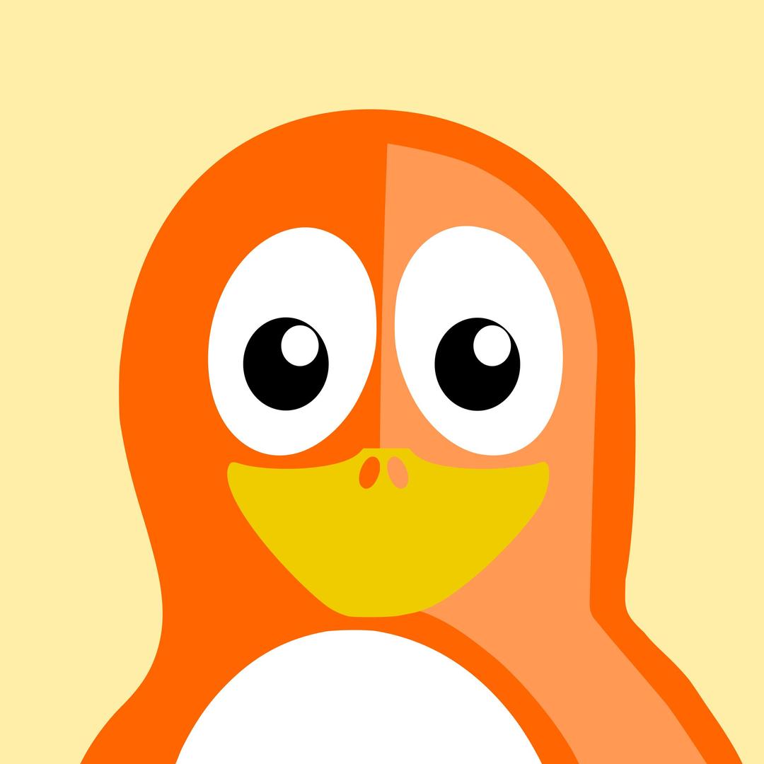 orange penguin png transparent