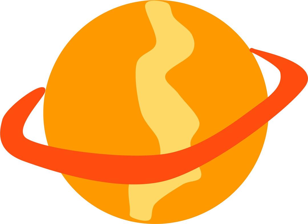 Orange Planet png transparent