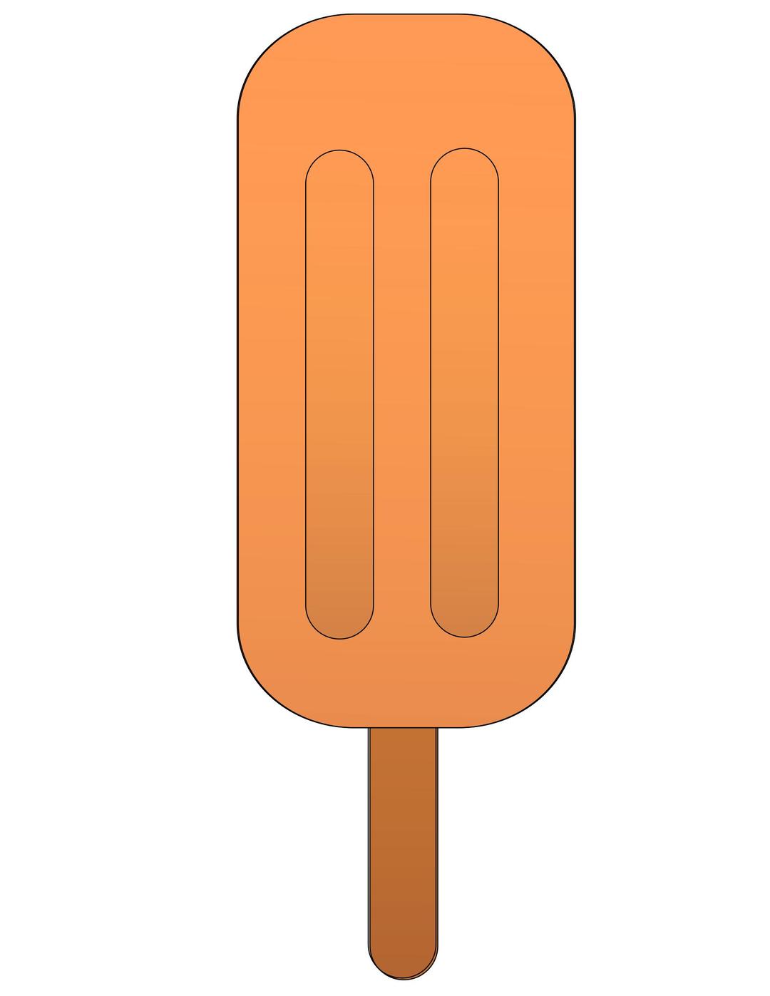 Orange popsicle. png transparent