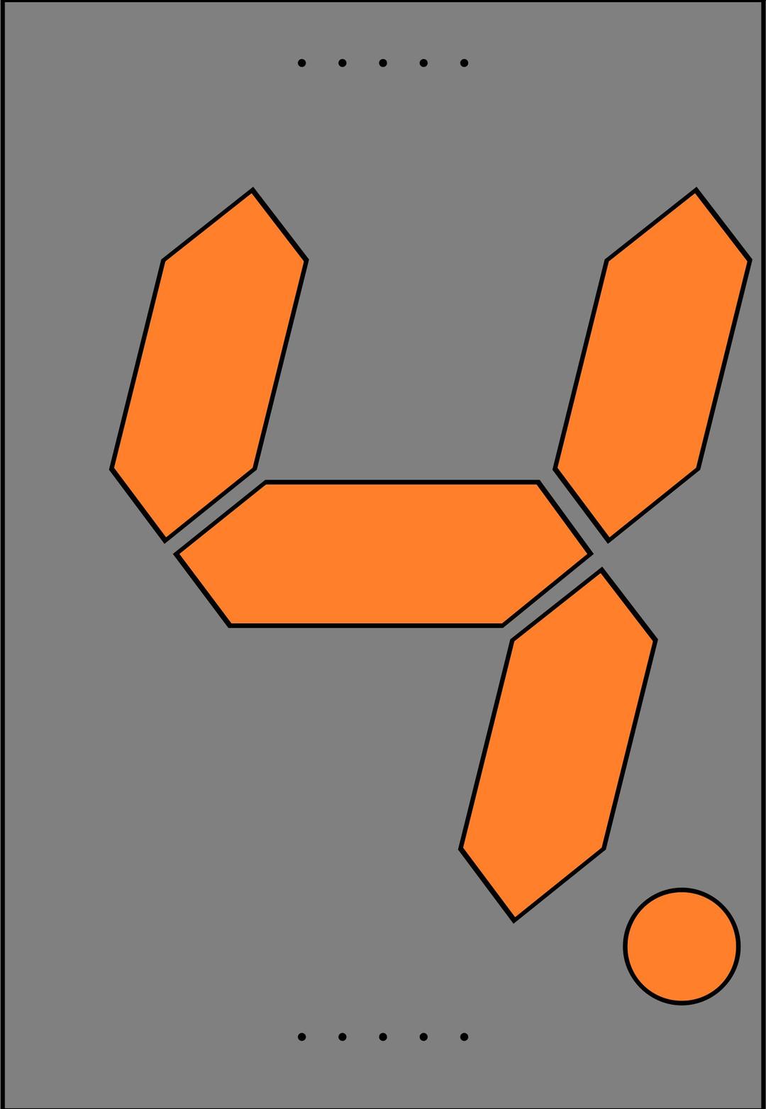 Orange Number 4 png transparent
