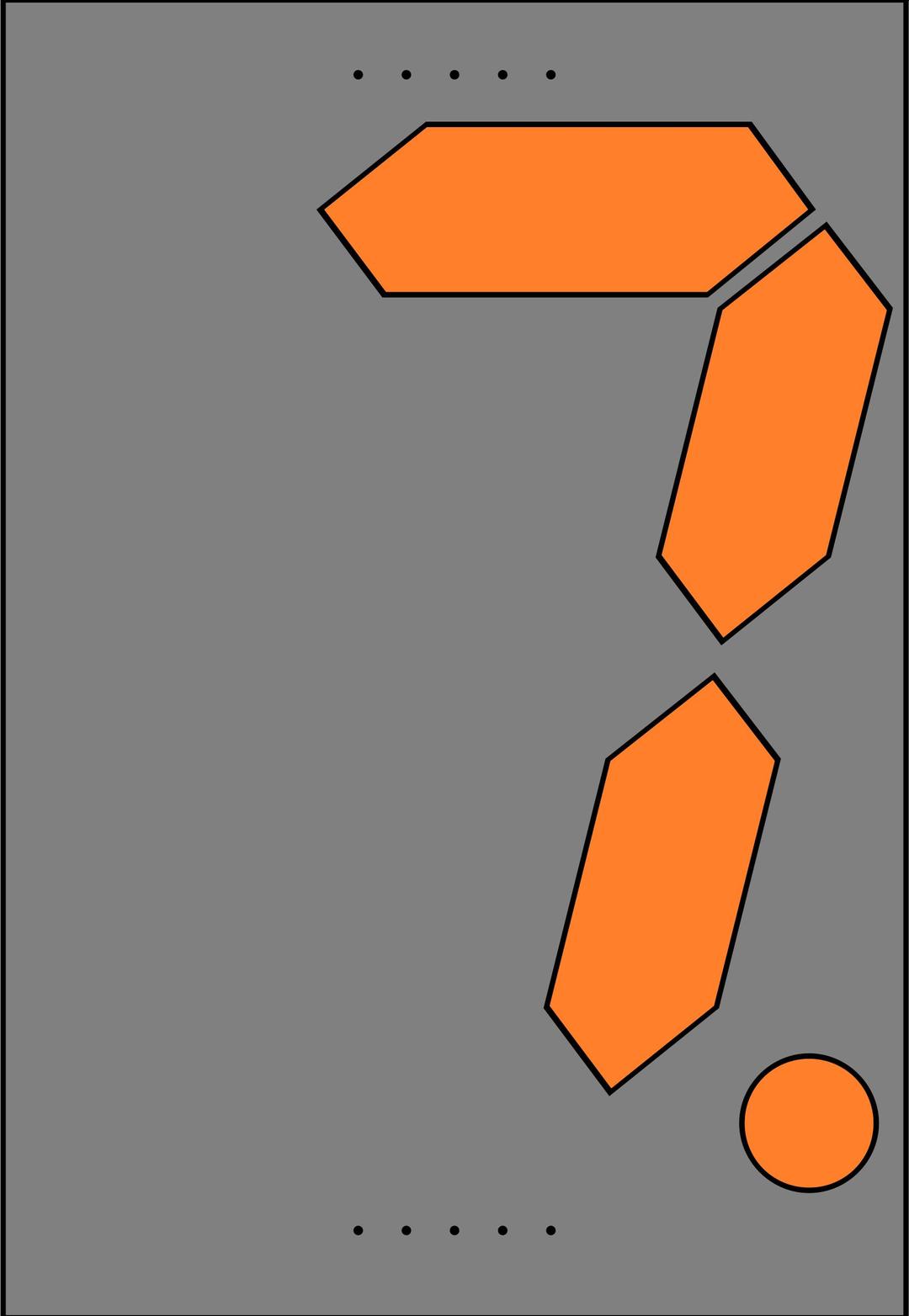 Orange Seven Segment Display: Seven png transparent