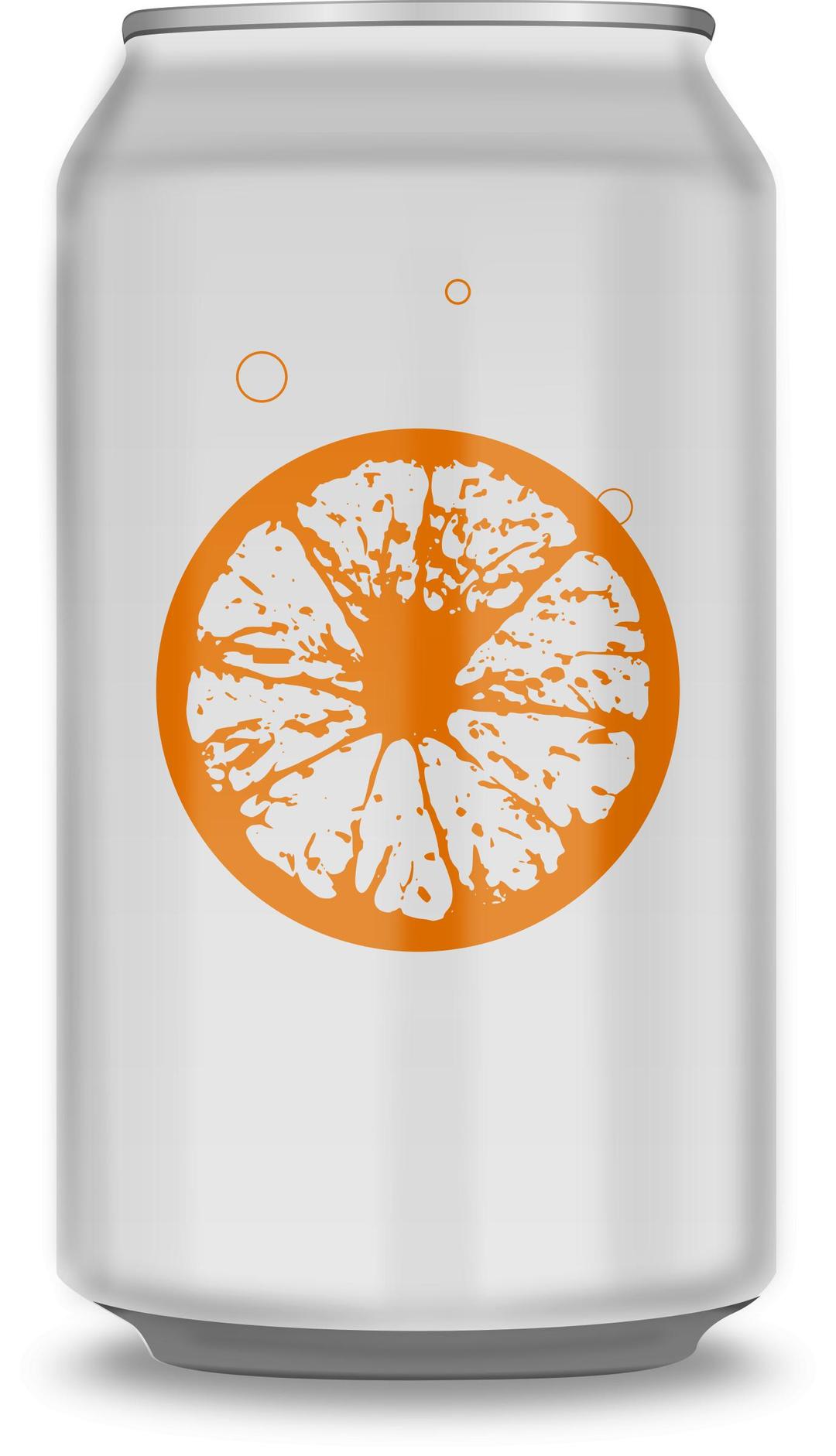 Orange soda can png transparent