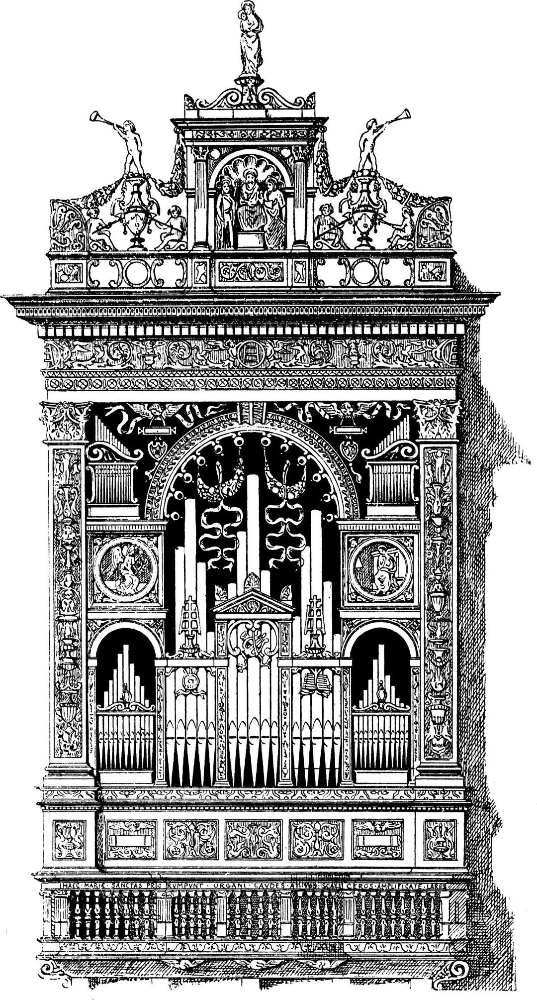 Organ in the Church of Santa Maria della Scala, Siena png transparent