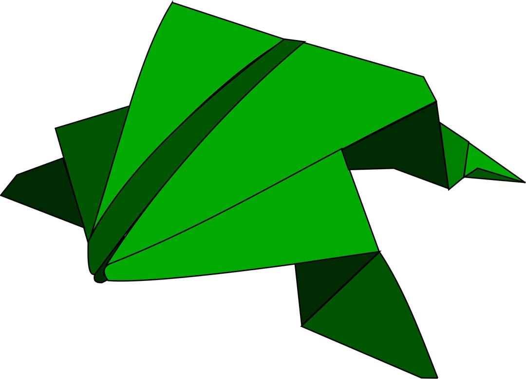 Origami - jumping frog png transparent