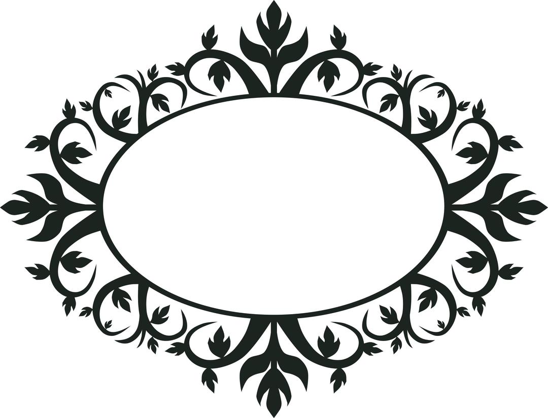 Ornament Oval Frame png transparent