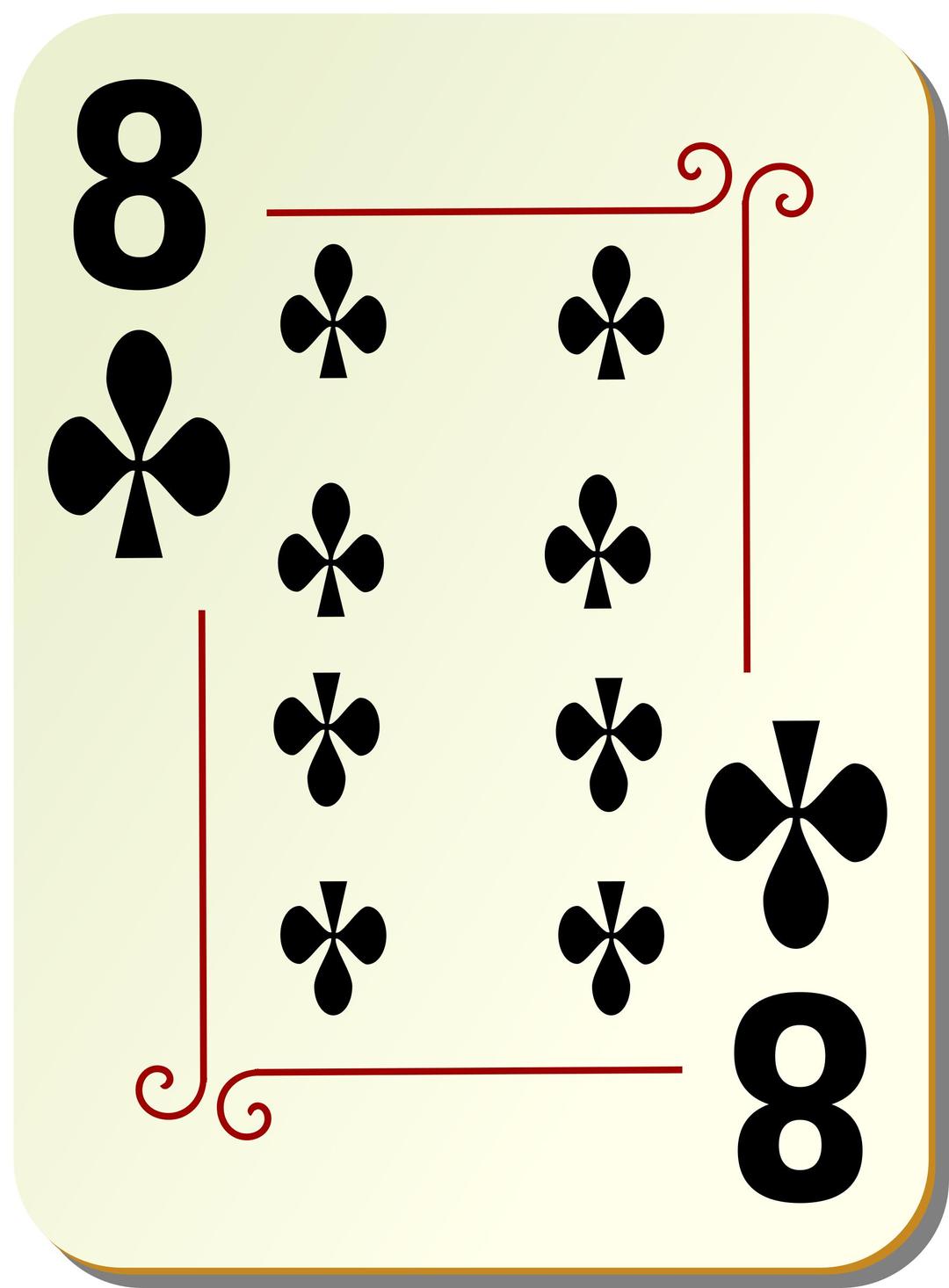 Ornamental deck: 8 of clubs png transparent