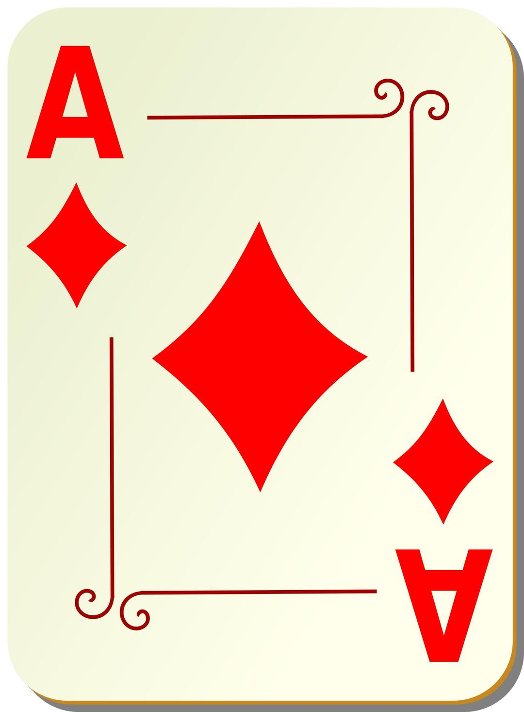 Ornamental deck: Ace of diamonds png transparent