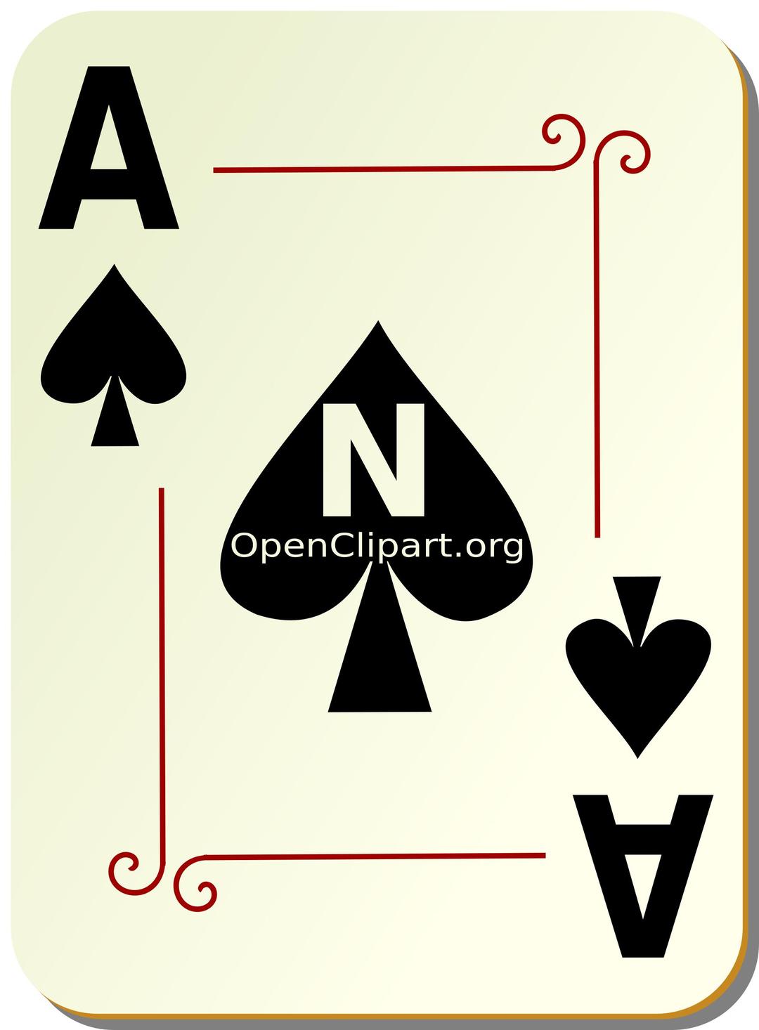 Ornamental deck: Ace of spades png transparent
