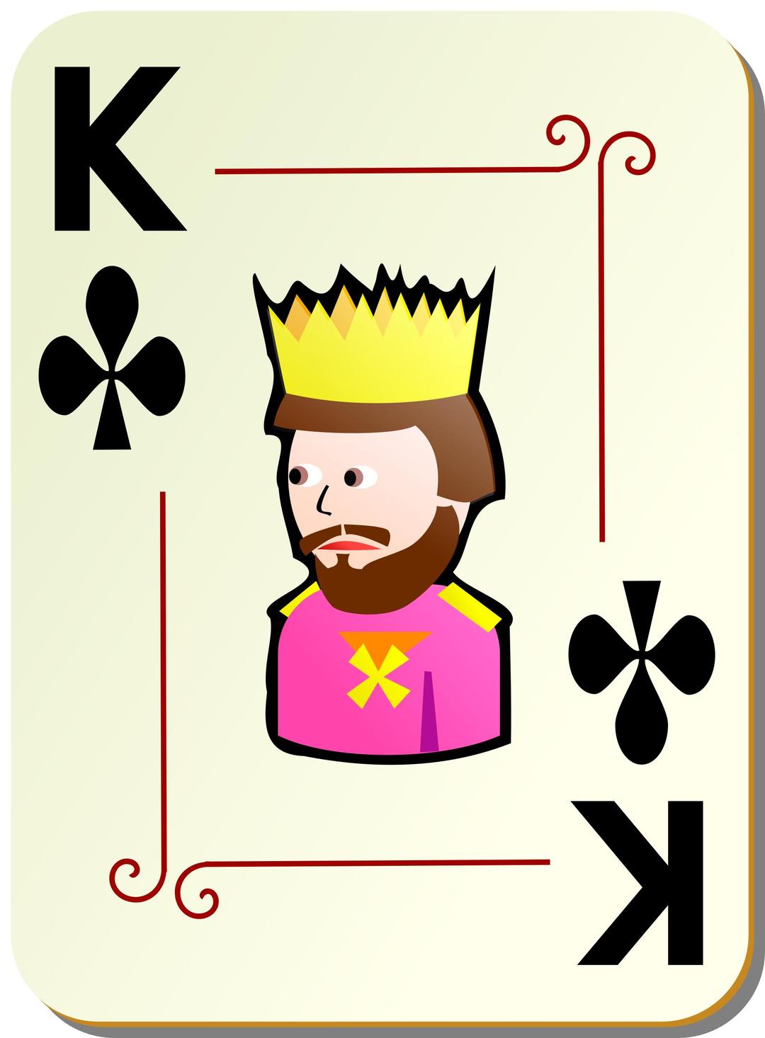 Ornamental deck: King of clubs png transparent