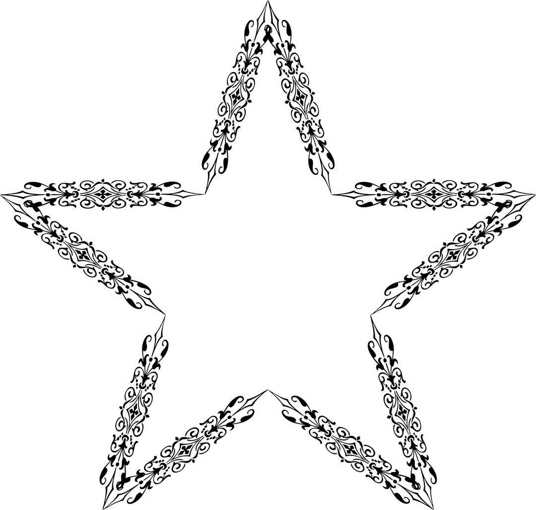 Ornamental Divider Star png transparent