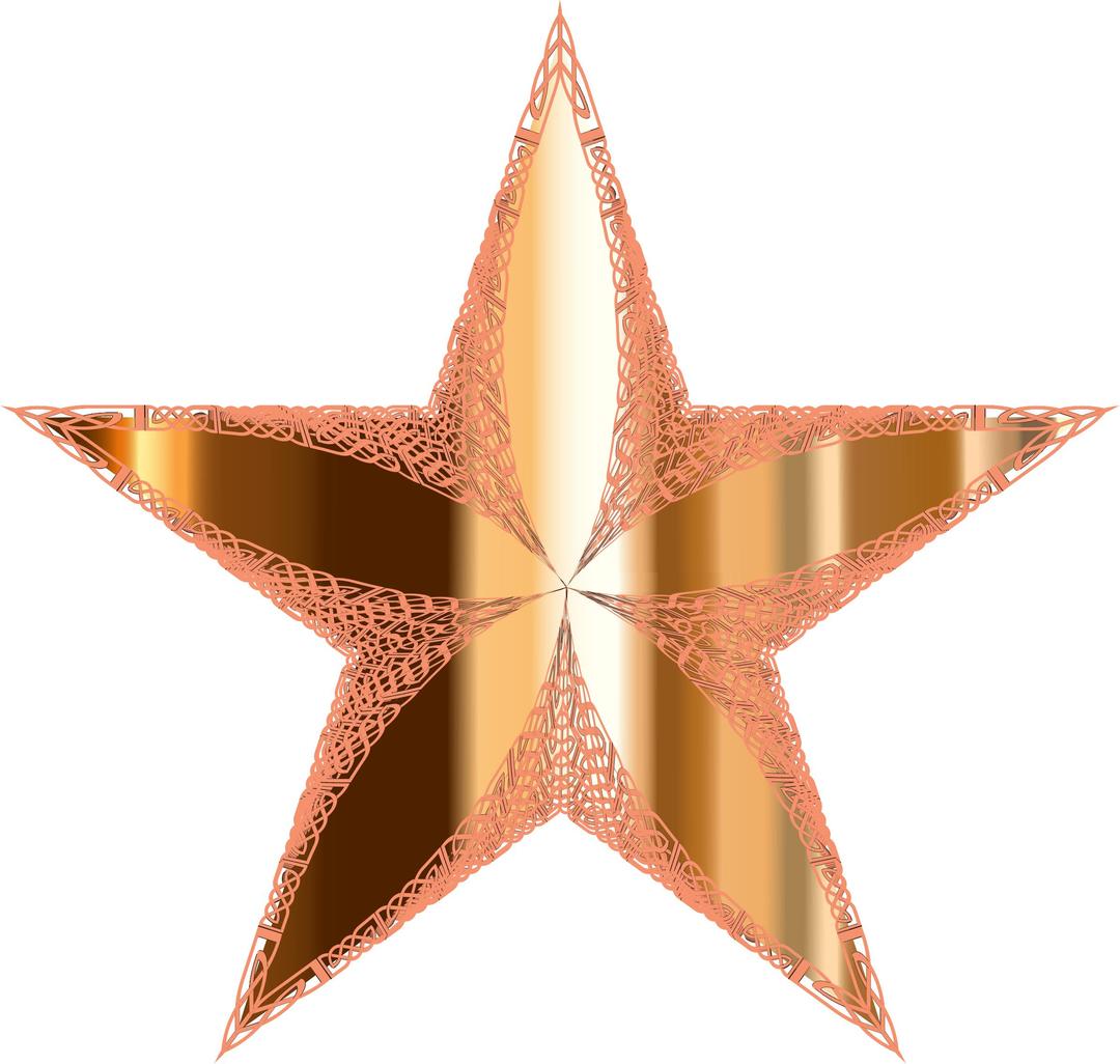 Ornamental Metallic Star png transparent