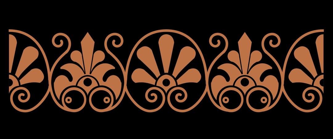 Ornamental pattern from an ancient Greek vase png transparent