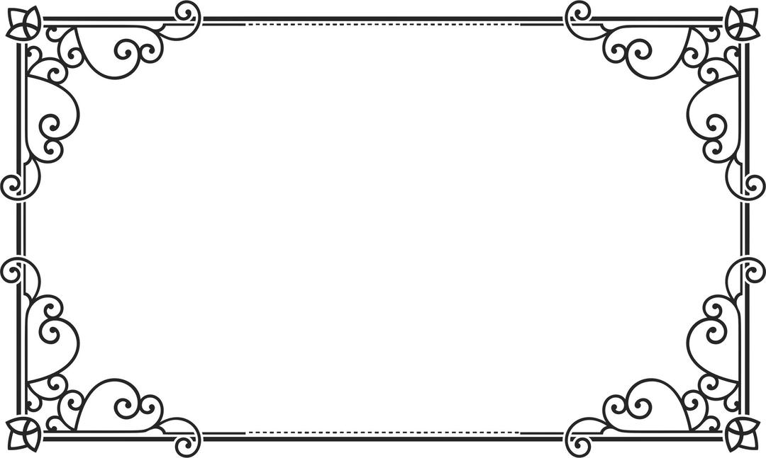 Ornamental Rectangular Frame png transparent