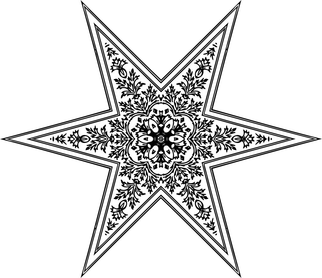 Ornamental star png transparent