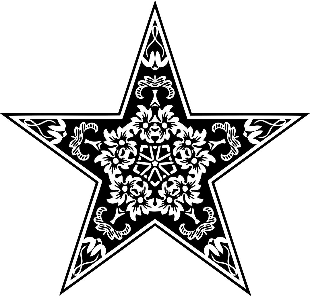 Ornamental star 13 png transparent