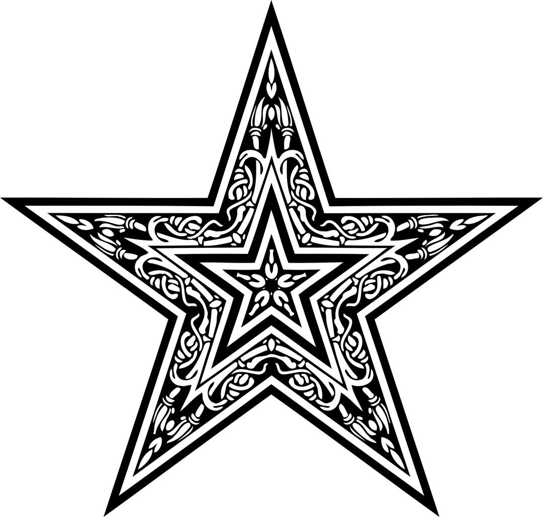 Ornamental star 49 png transparent