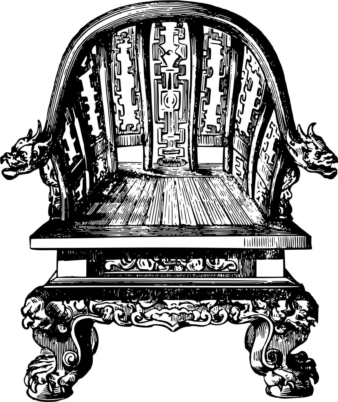 Ornate chair 2 png transparent