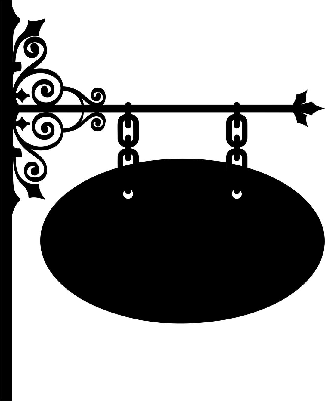 Ornate Decorative Wrought Iron Sign png transparent
