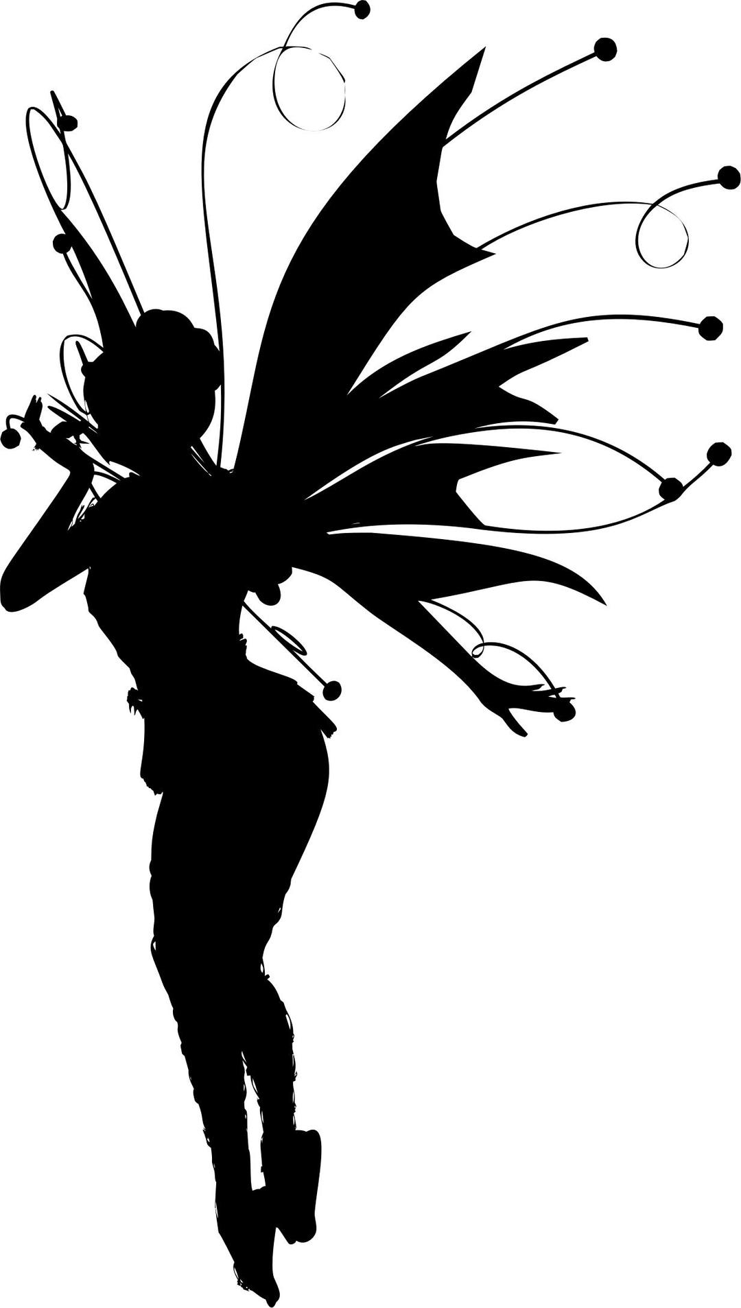 Ornate Fairy Silhouette png transparent