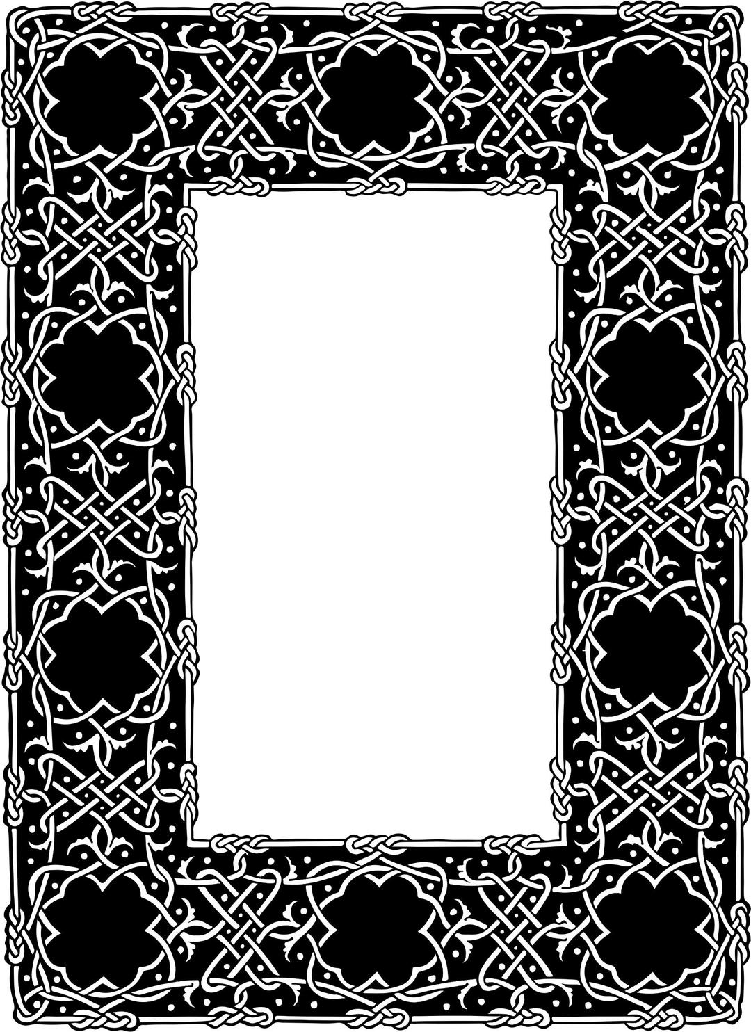 Ornate Geometric Frame png transparent