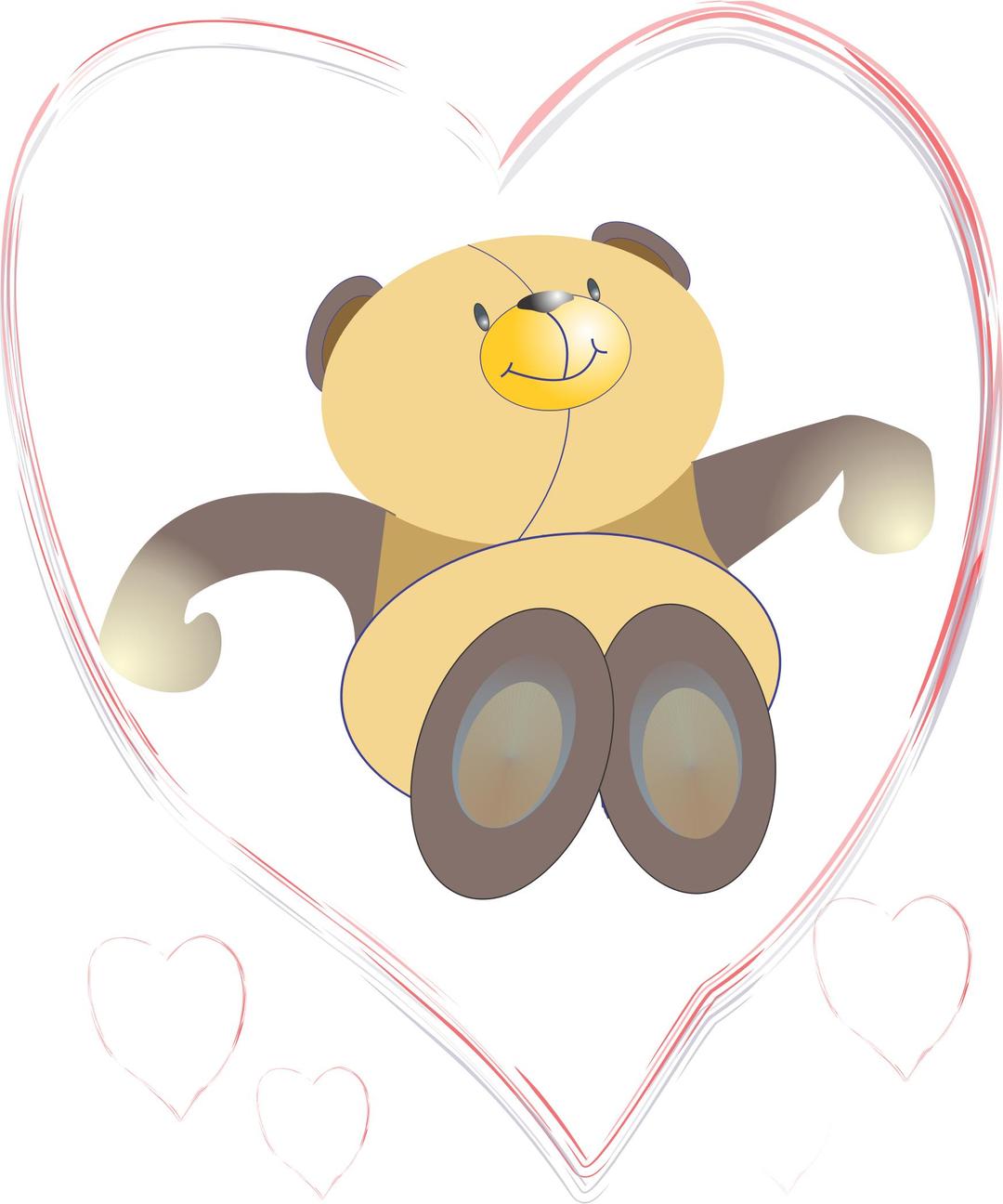 oso corazon png transparent