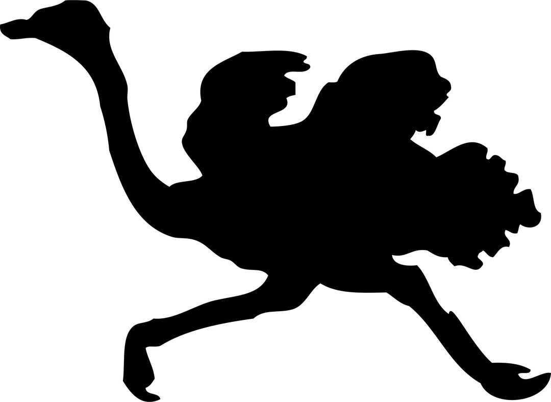 ostrich silhouette png transparent