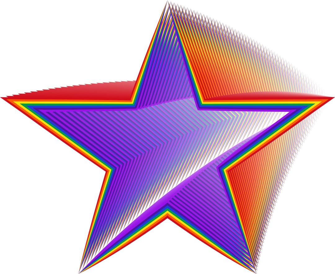 Out Of Phase Rainbow Star png transparent