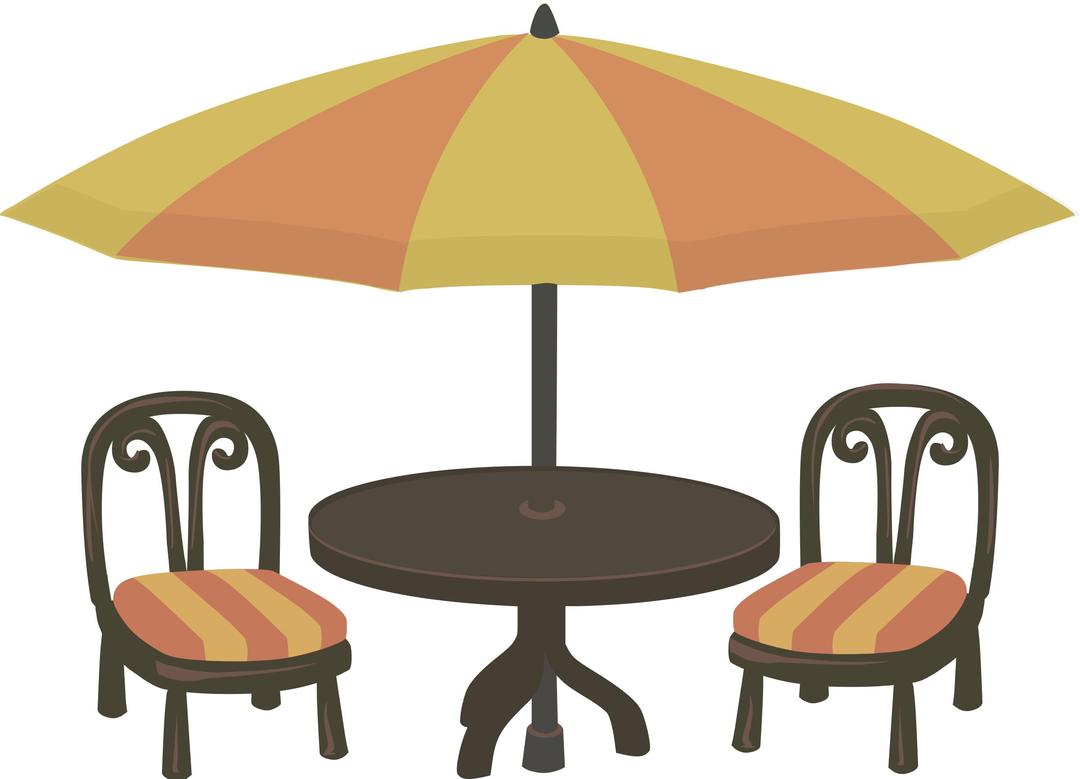Outdoor cafe seating png transparent