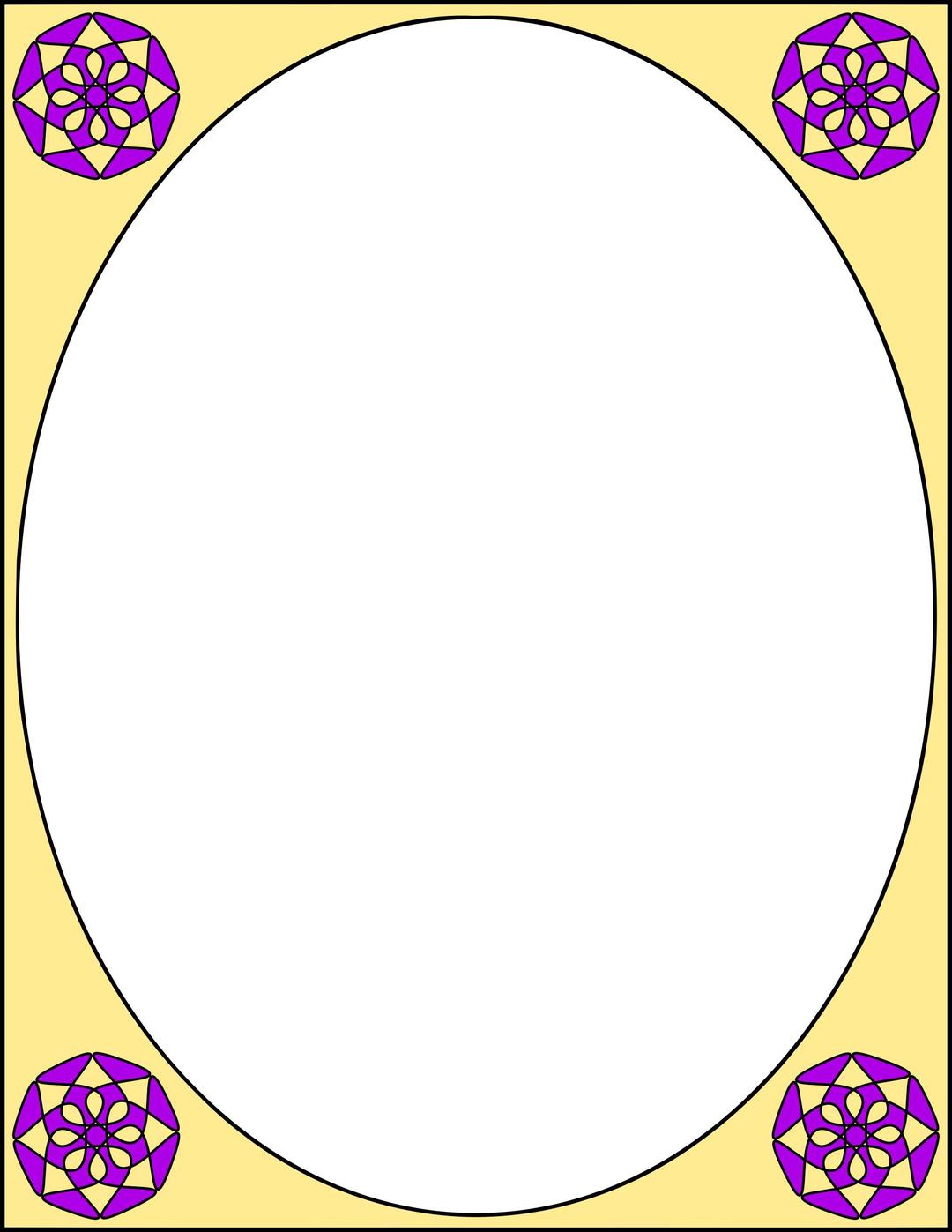 Oval frame colour png transparent