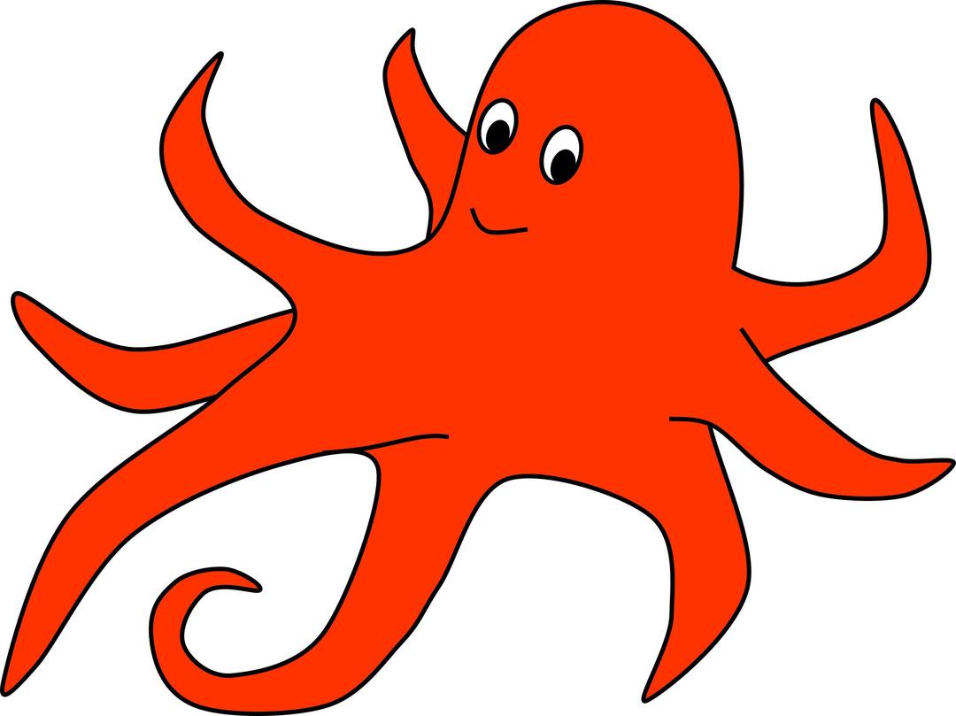 Oval of Orange Octopus png transparent