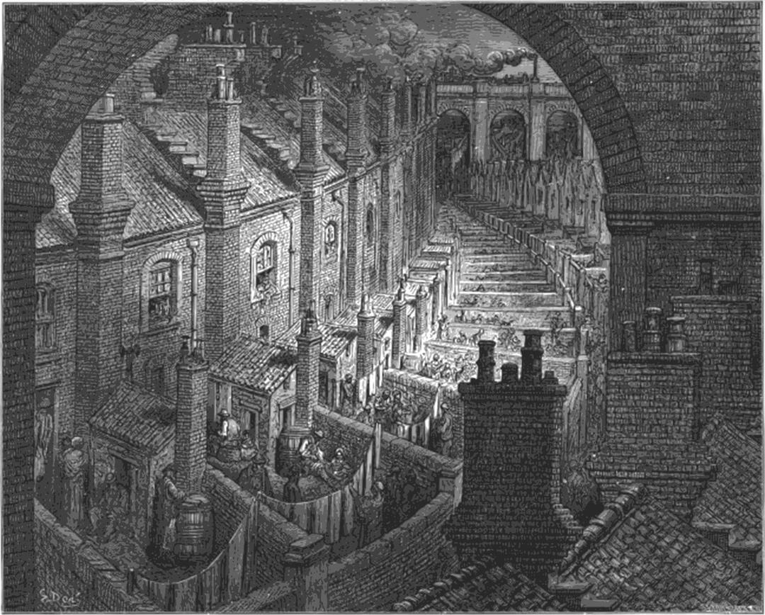Over London by Rail, by Gustave Doré png transparent