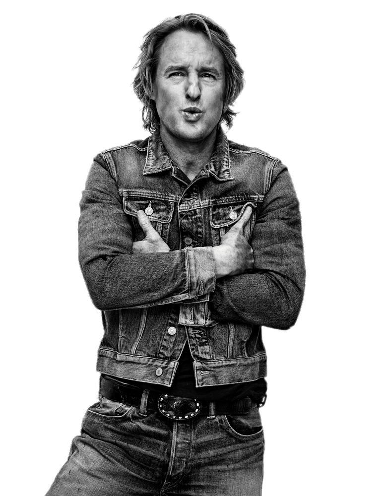 Owen Wilson Black and White png transparent
