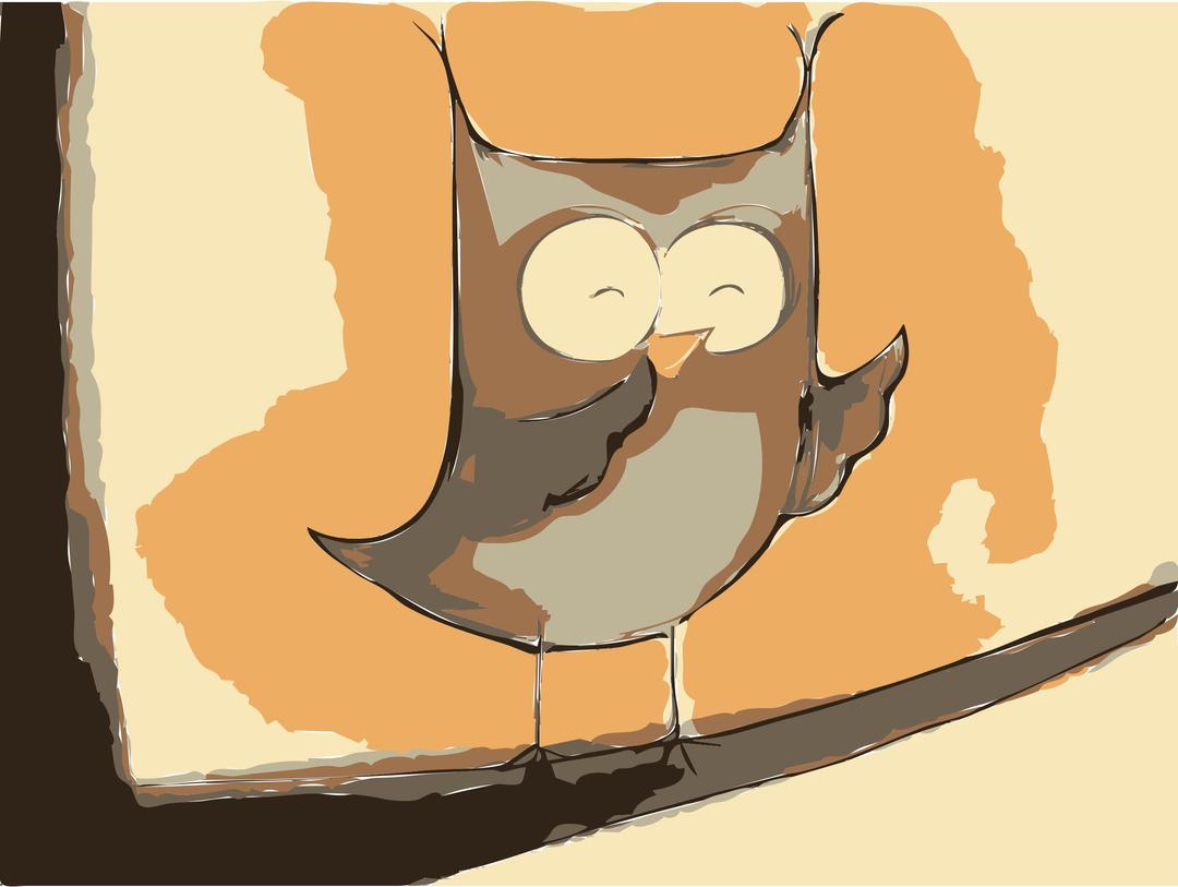 Owl Tablet Painting png transparent