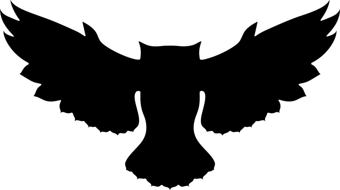 Owl Wings Spread Silhouette png transparent