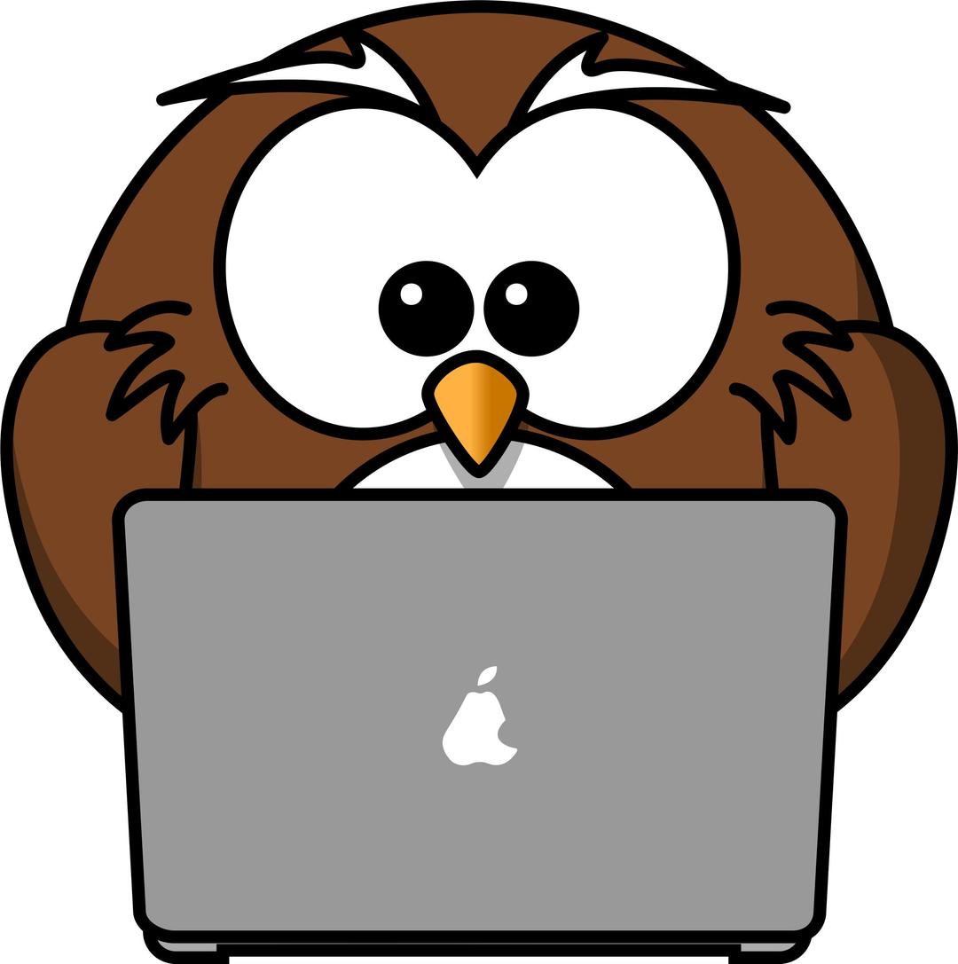 Owl with notebook png transparent
