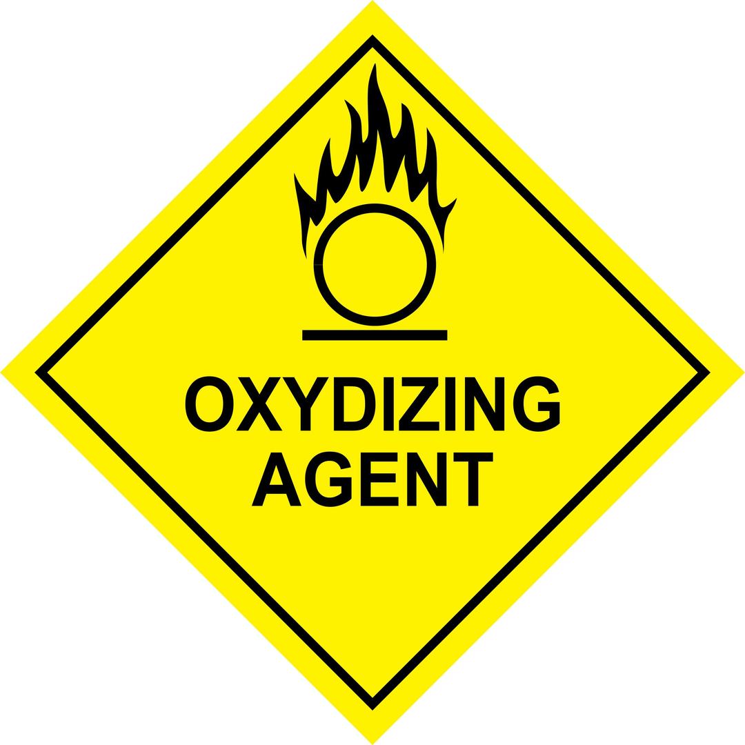 Oxidizing Agent Sign png transparent