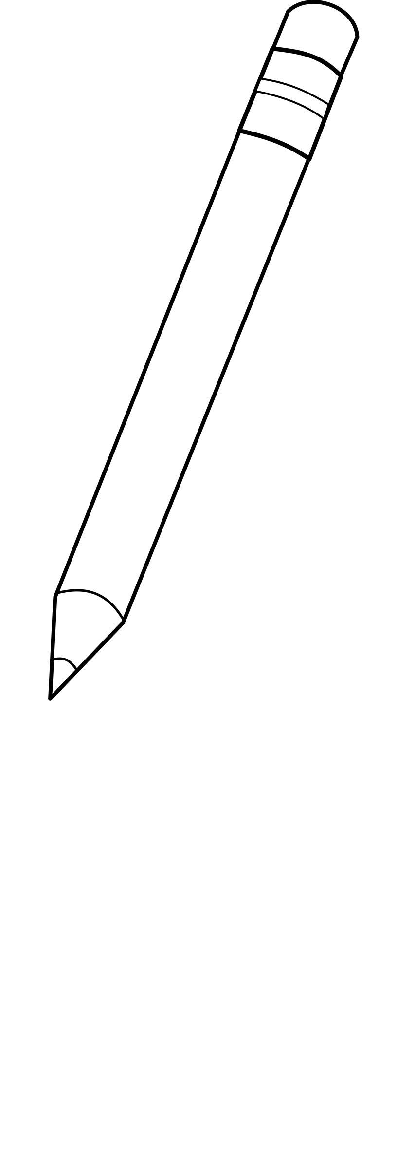 P for Pencil for coloring png transparent