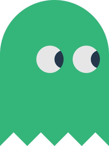 Pacman Green Ghost png transparent