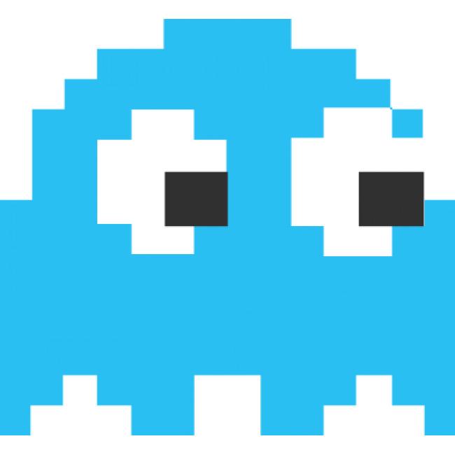 Pacman Pixel Blue Ghost png transparent
