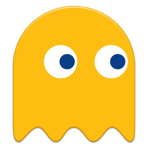 Pacman Yellow Ghost png transparent