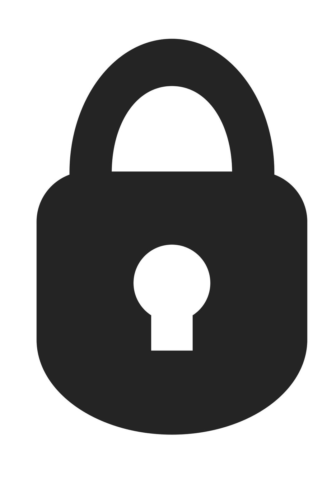 Padlock Icon (Rounded) png transparent