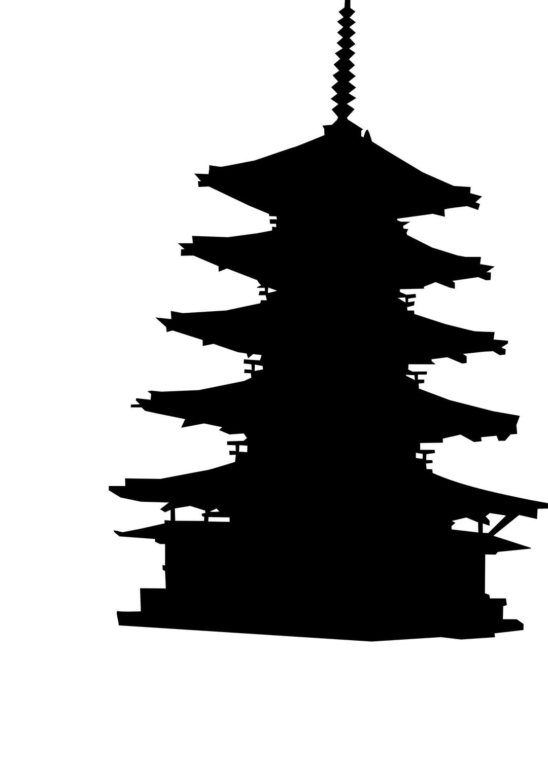 Pagoda Silhouette png transparent