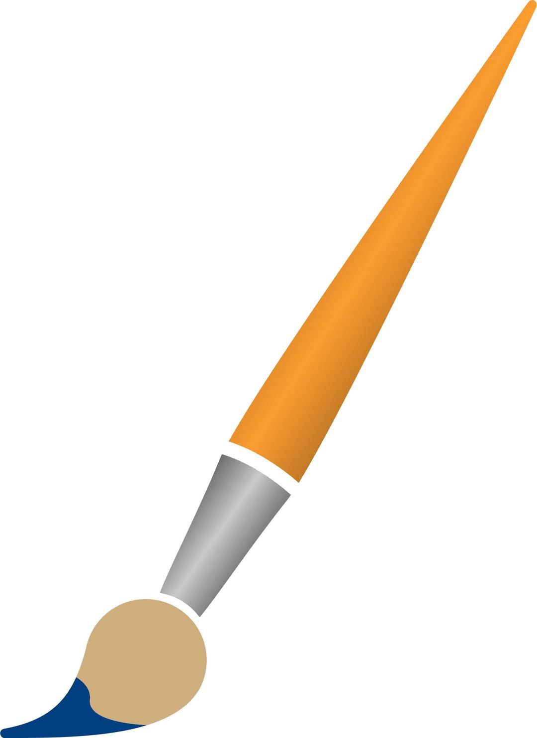 Paint Brush with Dark Blue Dye png transparent