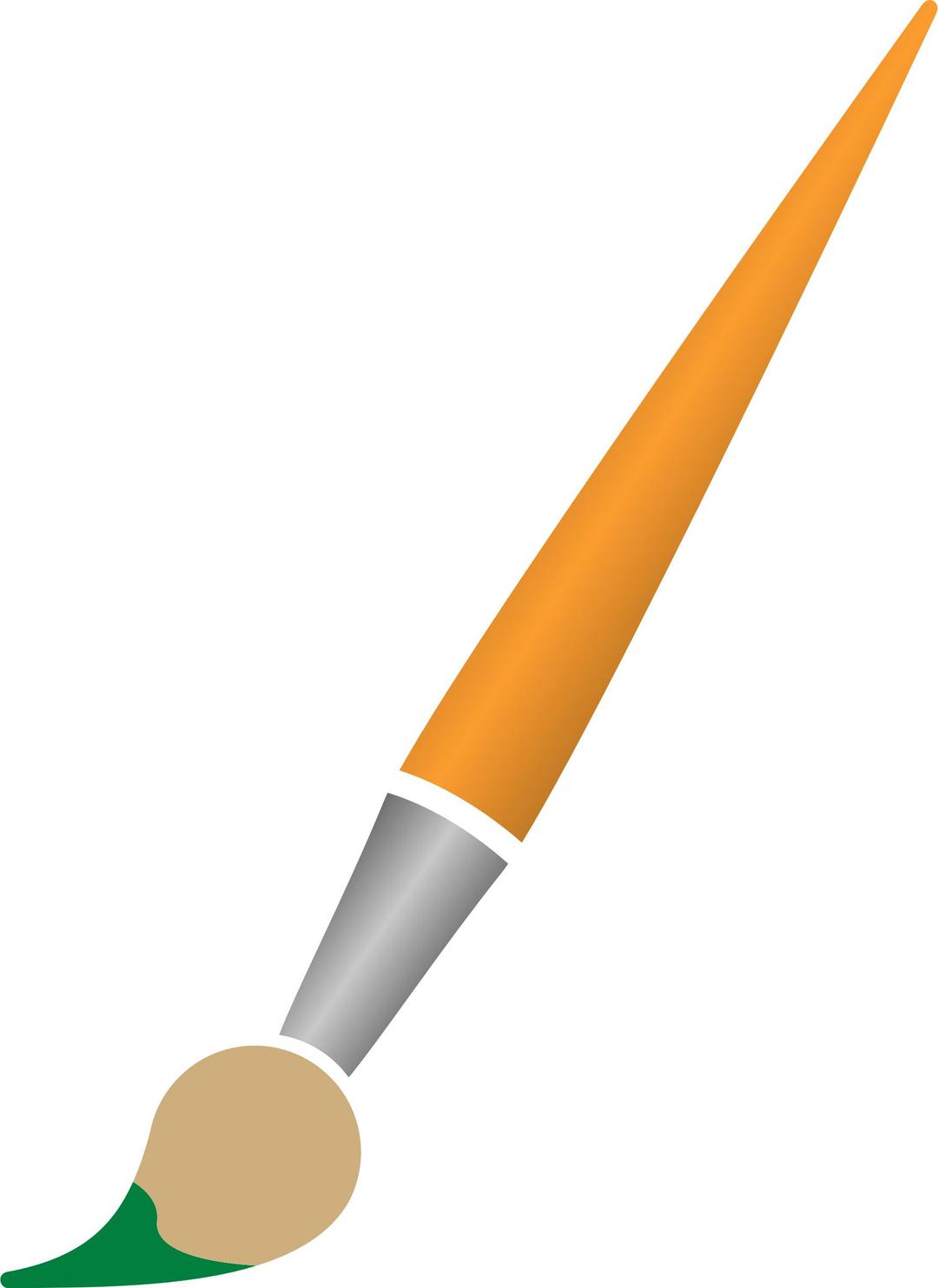 Paint Brush with Green Dye png transparent