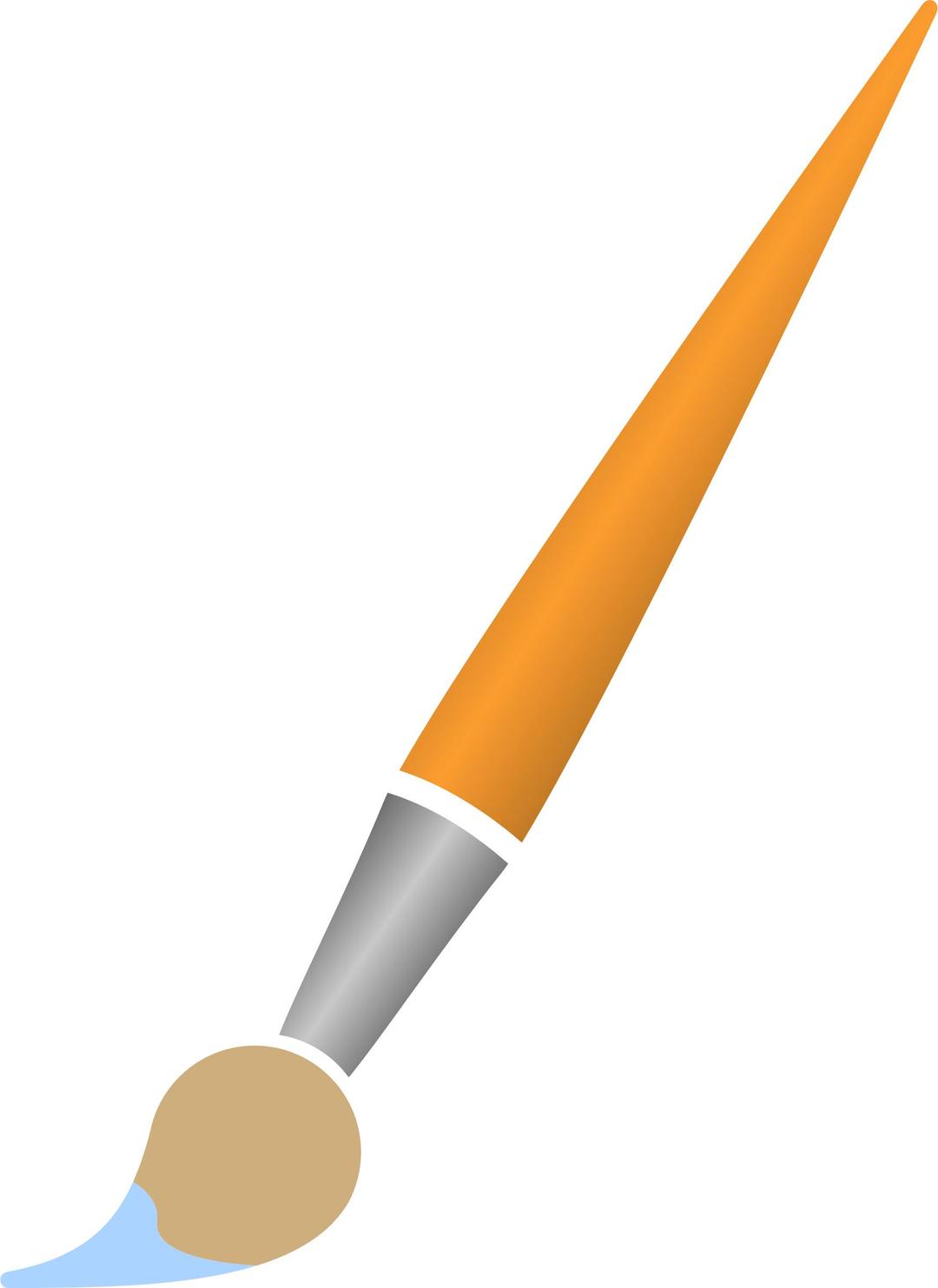 Paint Brush with Light Blue Dye png transparent