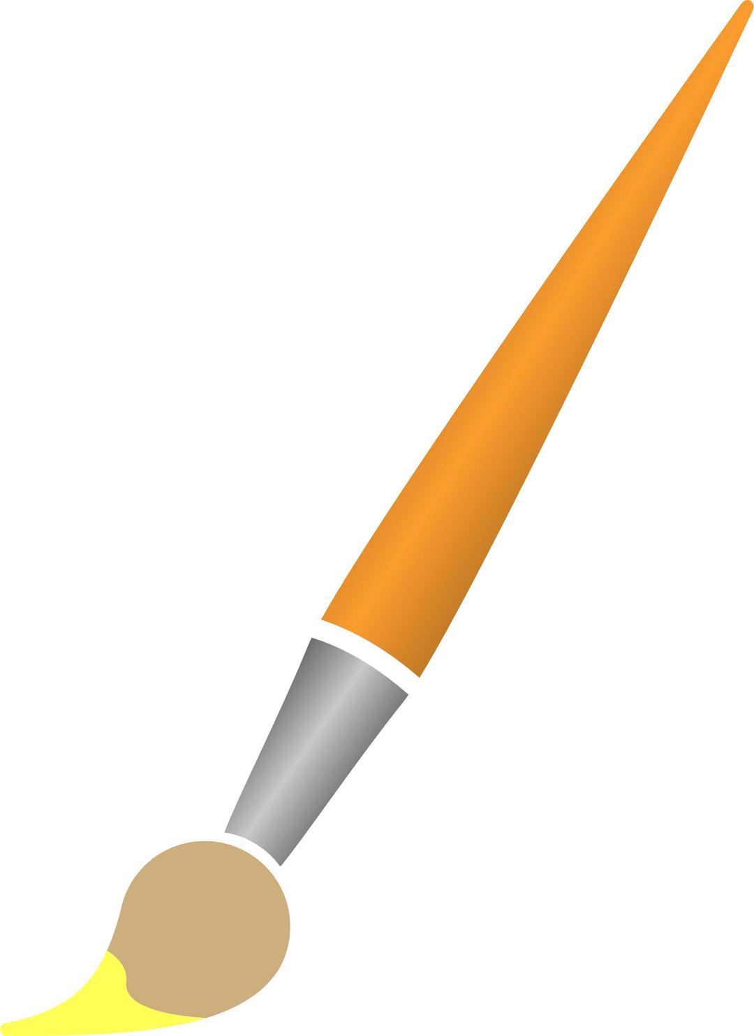 Paint Brush with Yellow Dye png transparent