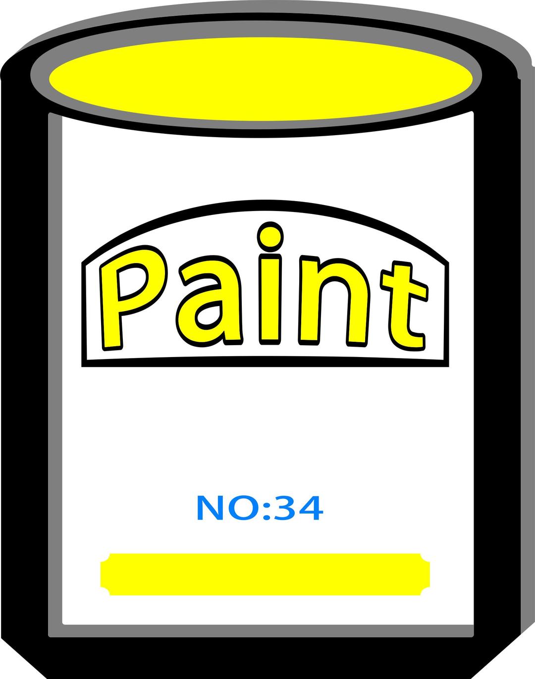 Paint can yellow no34 png transparent