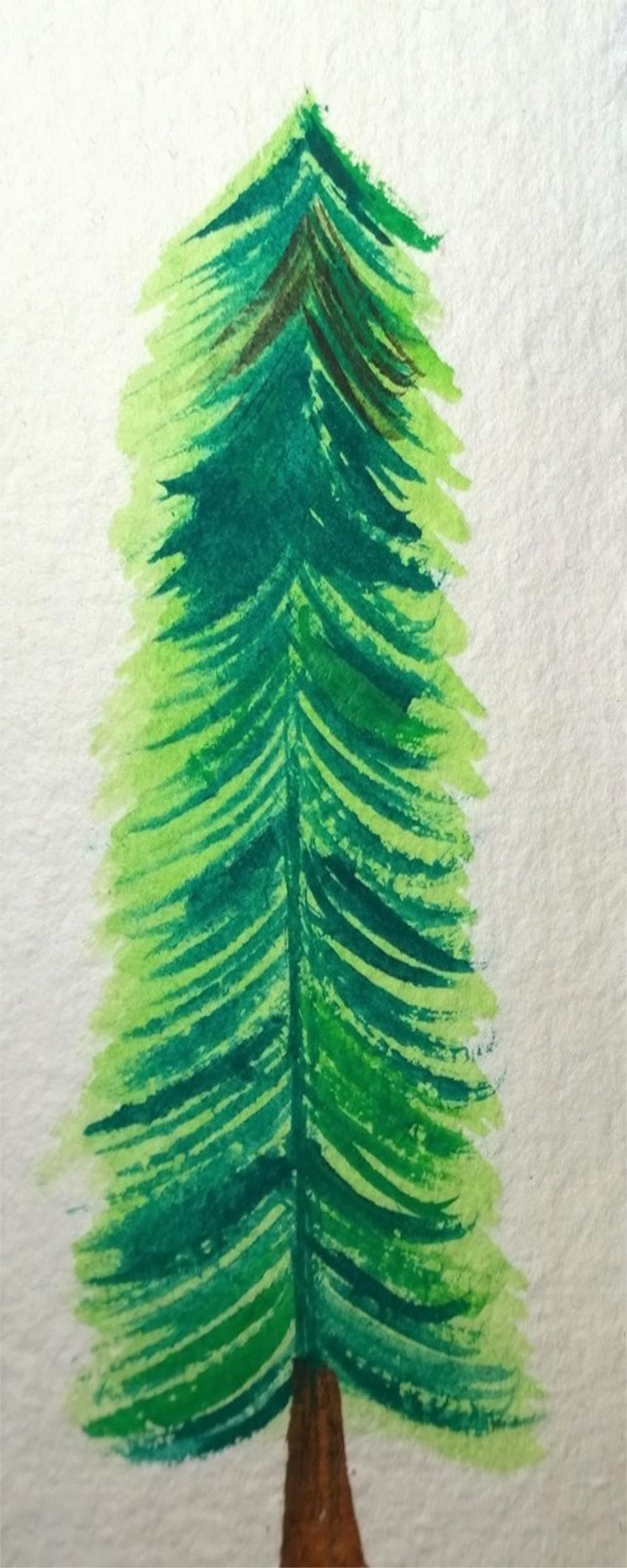 Painted Christmas Tree, untraced png transparent